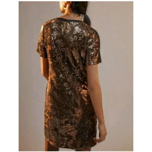 NWT Anthropologie Ro&De Andi Sequined Tee Dress - Size Small - Picture 2 of 12
